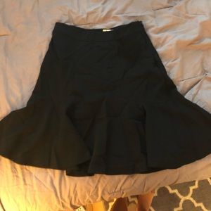 DVF fit and flare black skirt